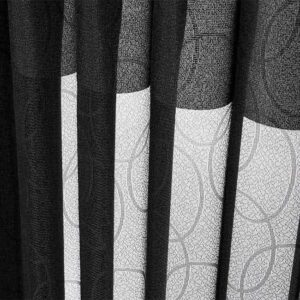 Charcoal — Light Filtering Fabric Pattern - Circle Fabric