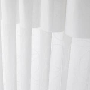 White — Light Filtering Fabric Pattern - Circle Fabric